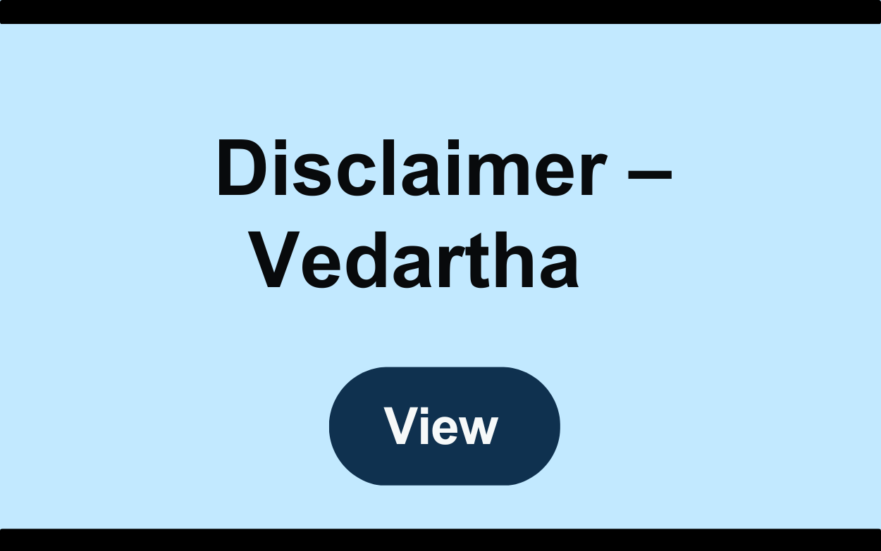 Disclaimer - Vedartha
