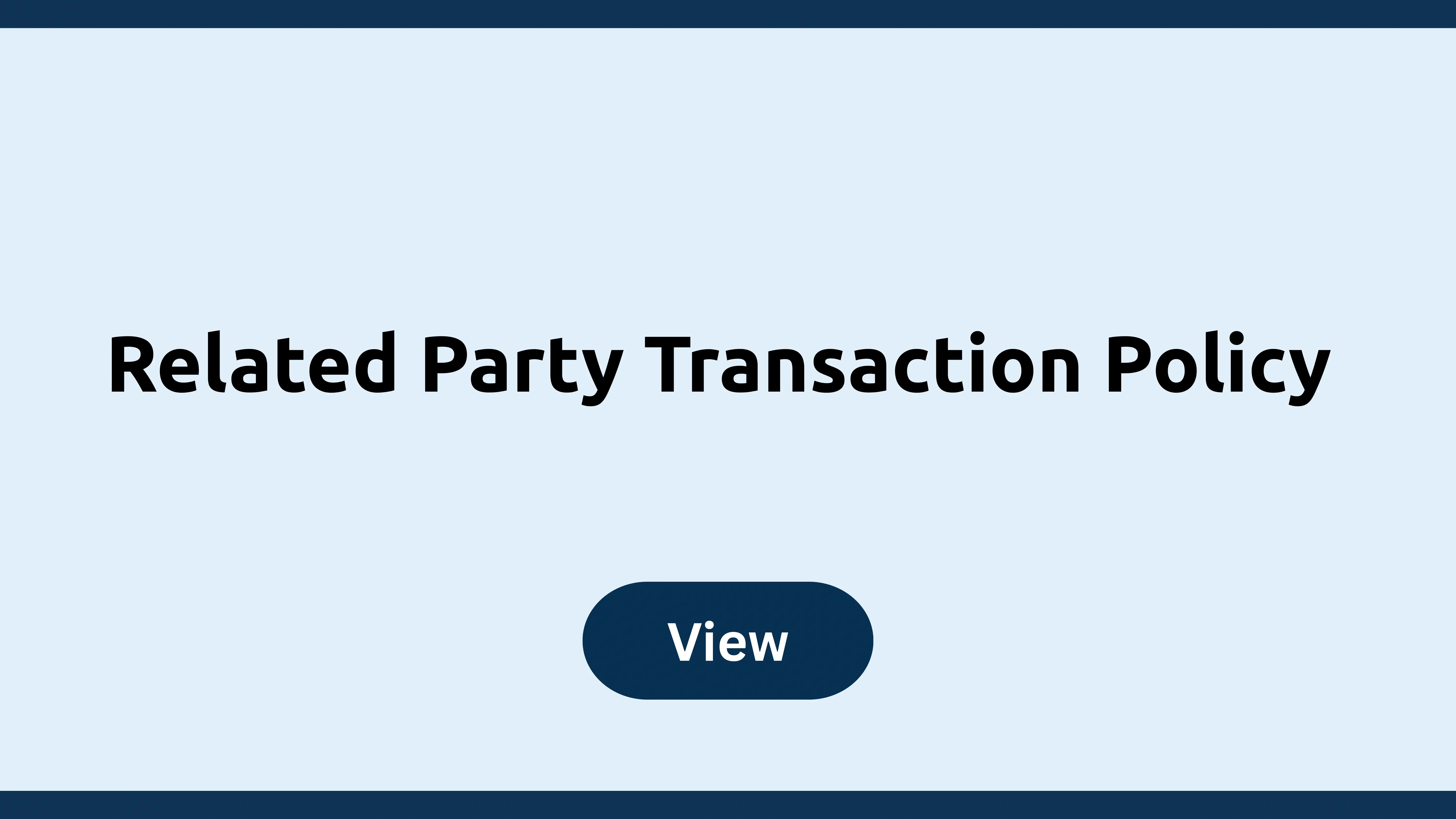 Relate Party Transaction Policy