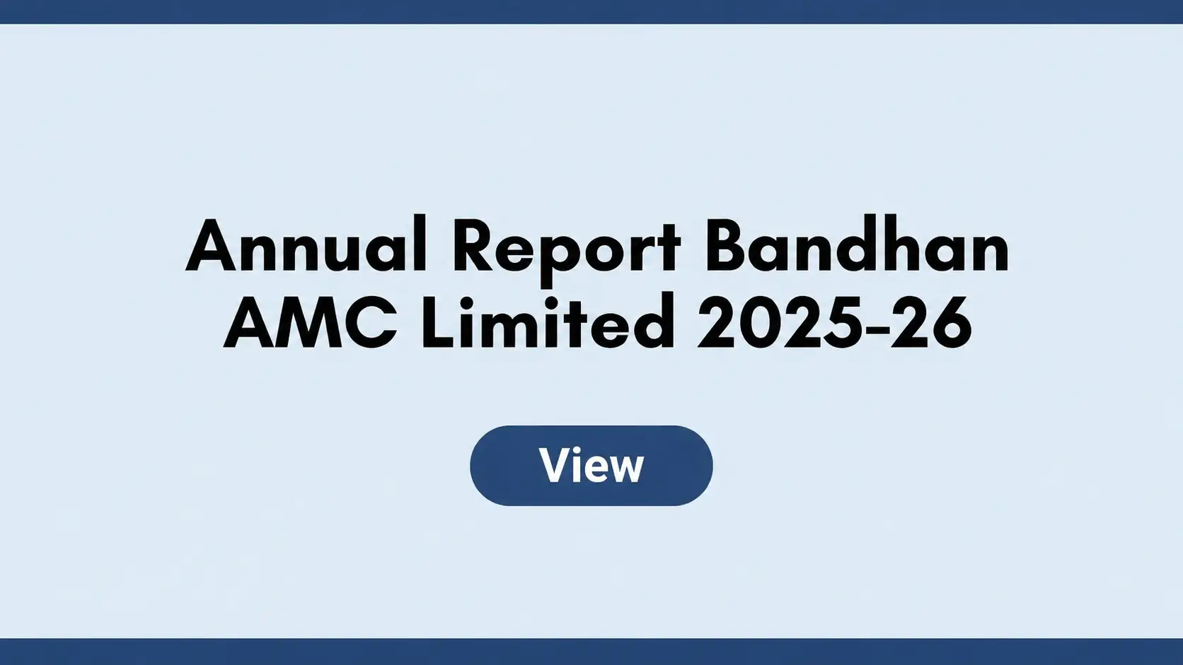 Annual Report Bandhan AMC Limited 2025-26
